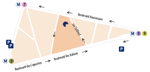 Plan Paris 13-15 rue Taitbout